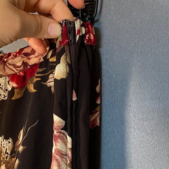 Vintage Kathy Lee Womens Y2K Whimsigoth Maxi Skirt Size 16 Dark Fairy Floral, - Picture 2 of 10